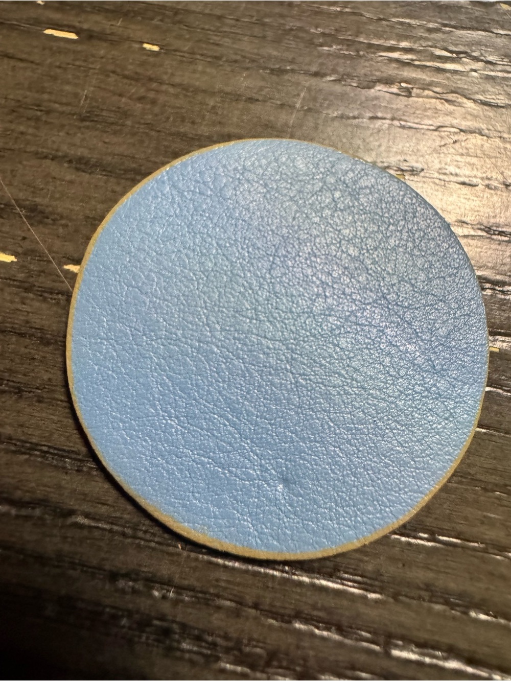 Brighton Blue Leatherette Round for a necklace -